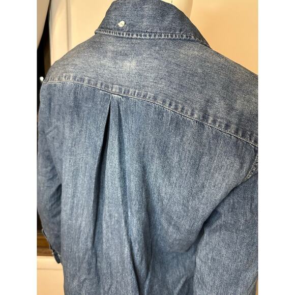 Rag & Bone Chambray Long Sleeve Button Down Dress Size Small - Picture 6 of 9